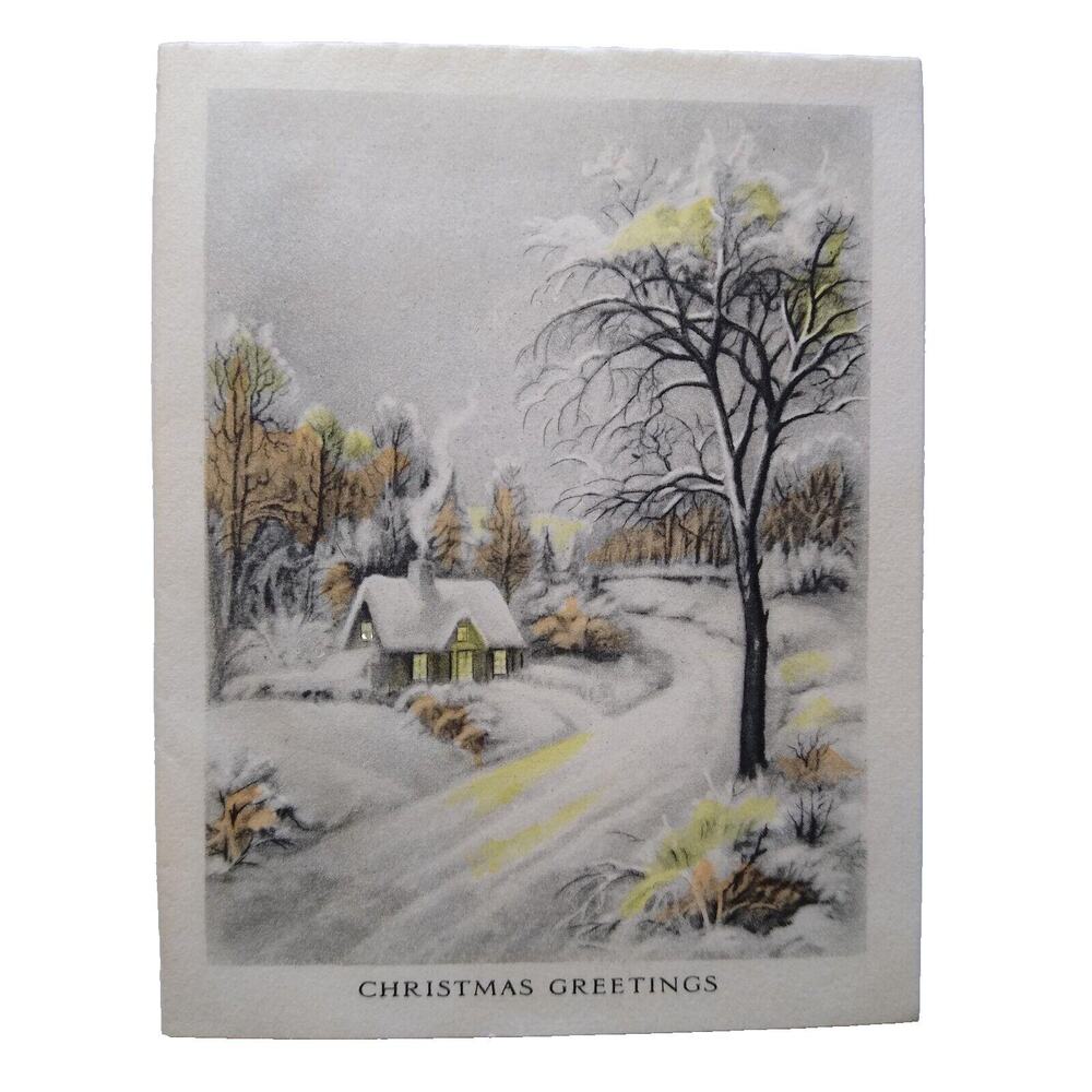 Christmas Greeting Card Ford Auto Moyer & Haupt Motors Lehighton PA Vintage 1946